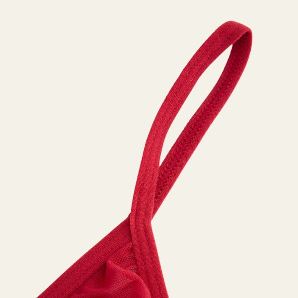 The Verona Ruffled Lace Thong Set