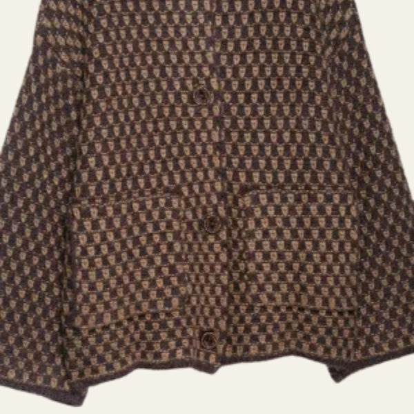 The Verona Textured Pattern Button-Front Jacket
