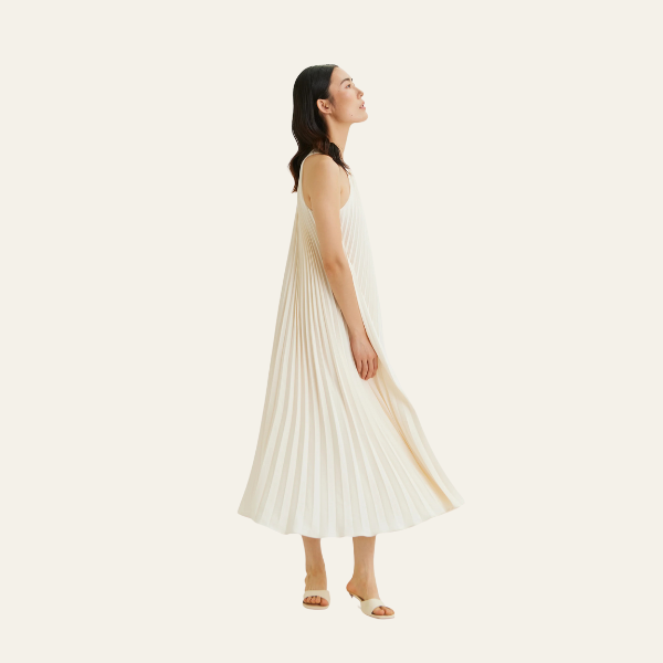 The Amalfi Pleated Midi Dress
