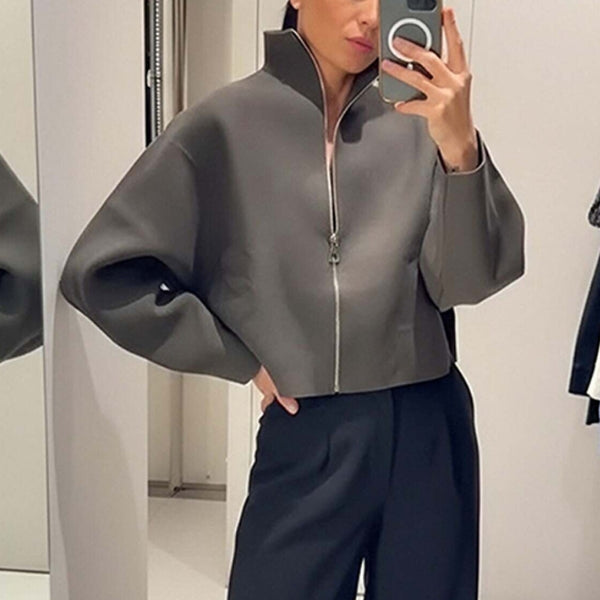 The Milan Cropped Zip Jacket