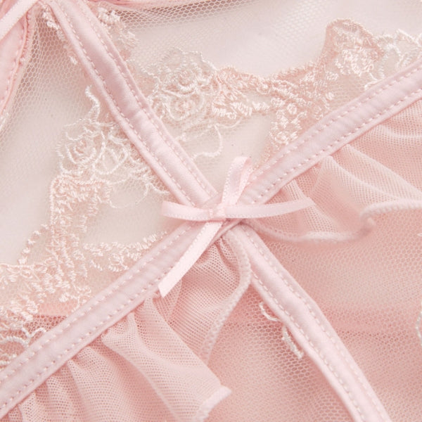 The Lyon Ruffled Lace Thong Set