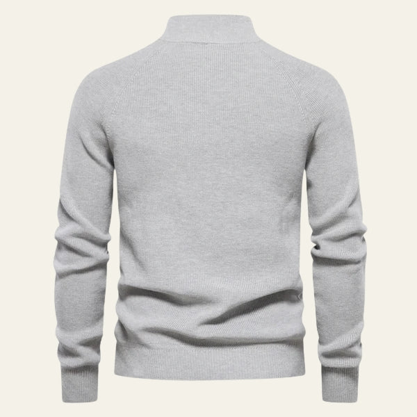 The Hudson Zip-Neck Knit Pullover