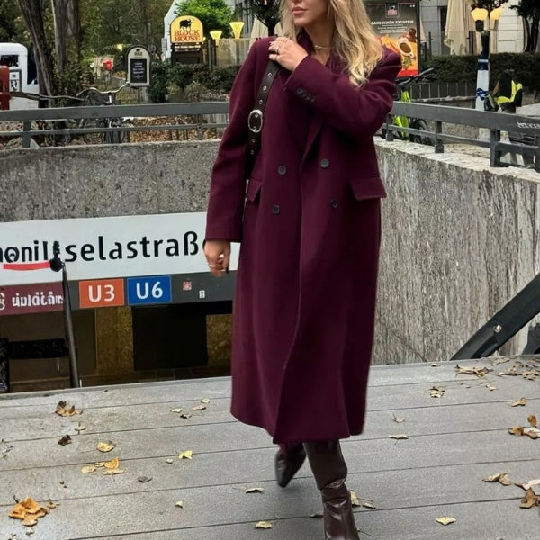 The Vienna Double-Breasted Long Coat
