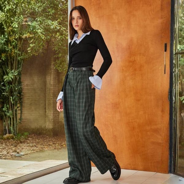 The Verona Layered-Collar Knit Top