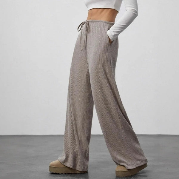 The Ita Ribbed Wide-Leg Trouser