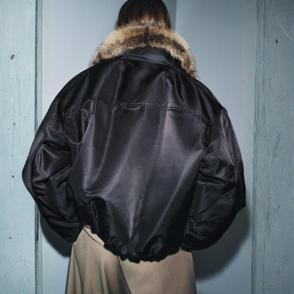 The Aspen Faux-Fur Collar Bomber Jacket