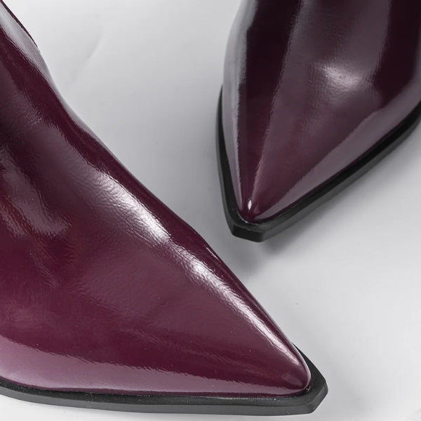 The Verona Gloss Slouch Knee Boots