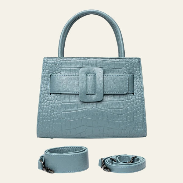The Florence Buckle-Front Top-Handle Tote