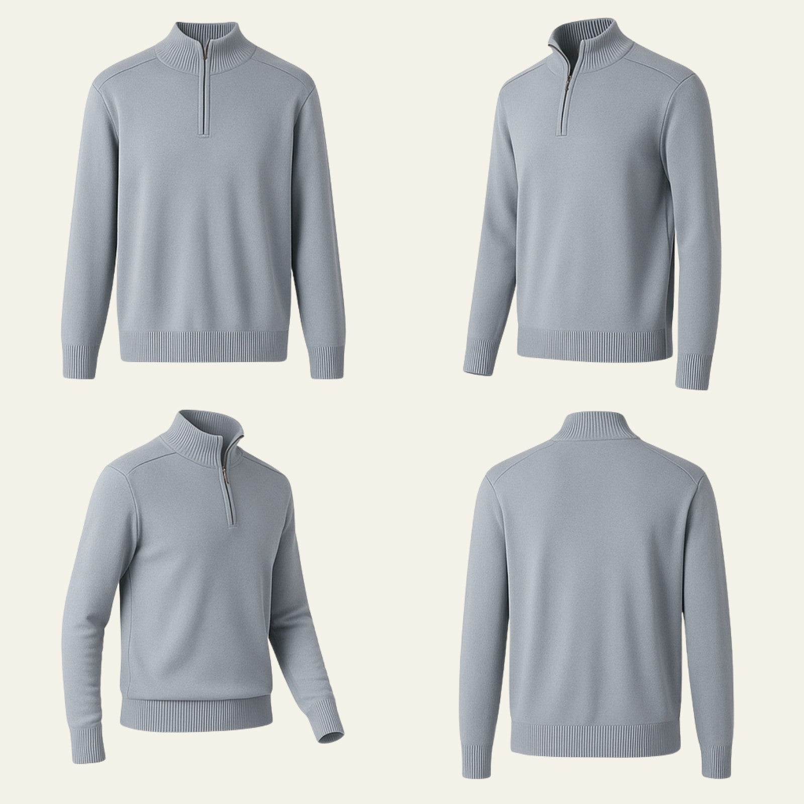 The St. Moritz Wool Zip Knit Sweater