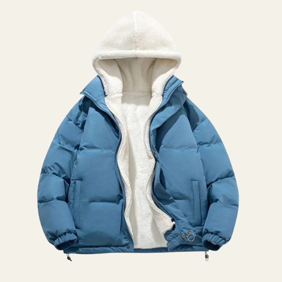 The Aspen Fleece-Lined Hooded Puffer Jacket
