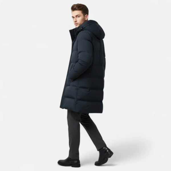 The Aspen Hooded Quilted Long Puffer Jacket
