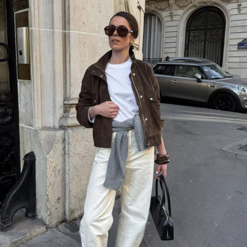 The Milan Suede Bomber Jacket