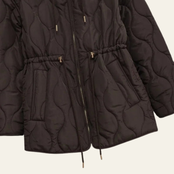 The Aspen Hooded Quilted Drawstring Jacket