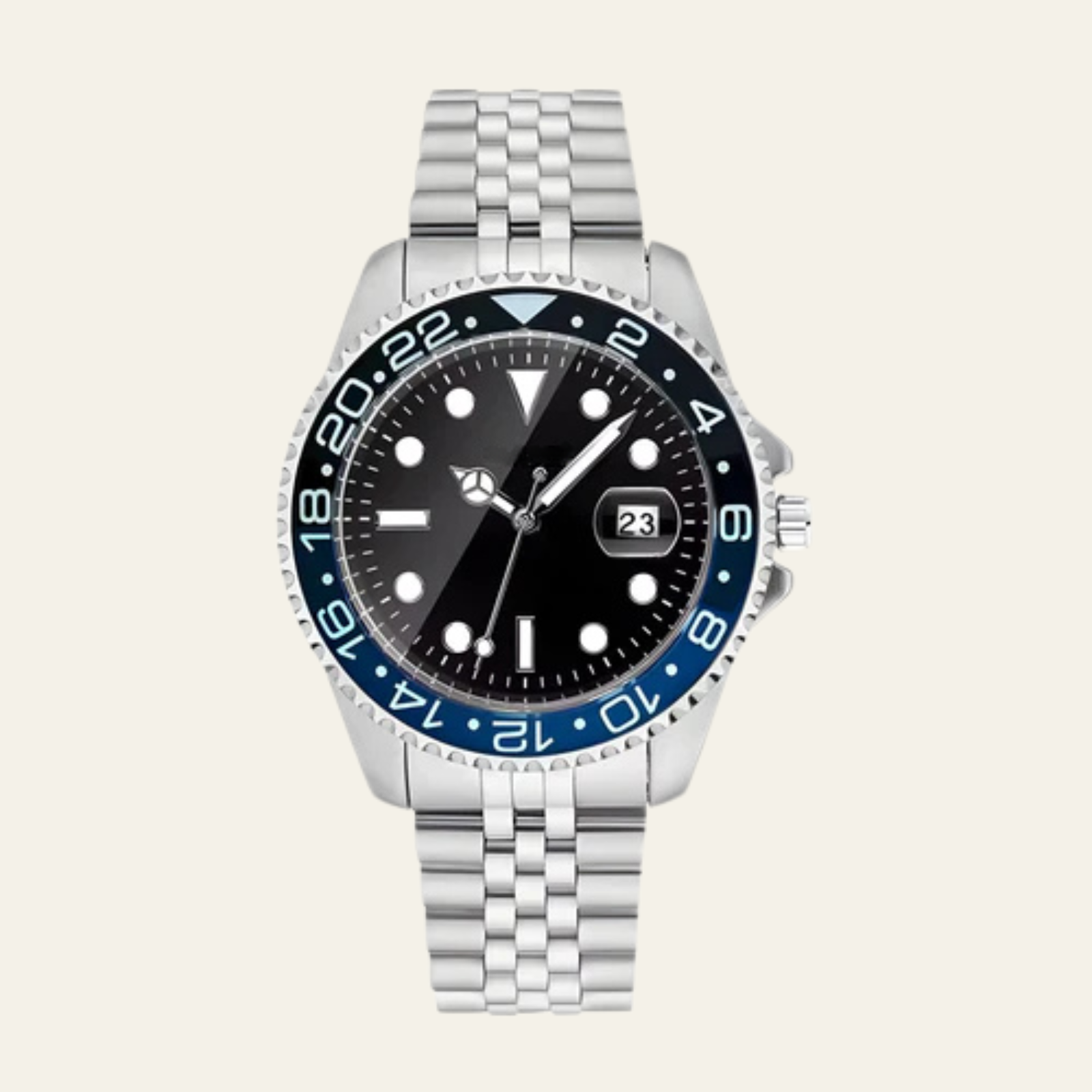 The Monaco Stainless Steel GMT Watch