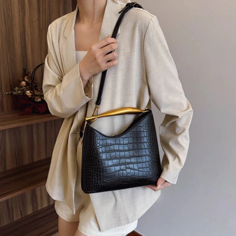 The Anya Croc-Embossed Handbag