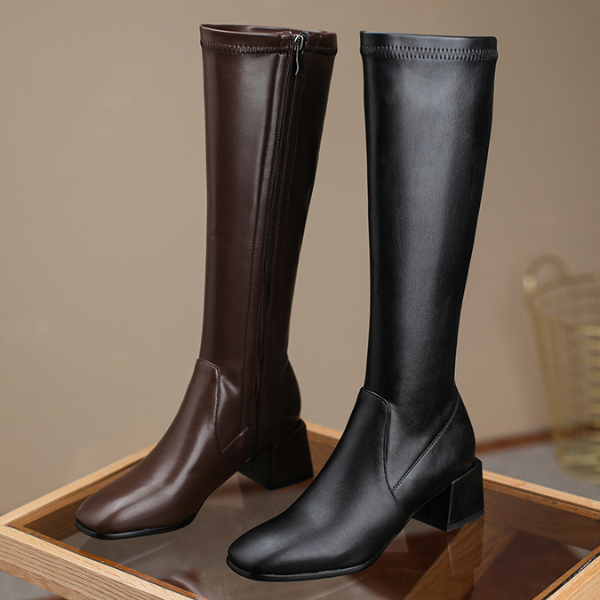 The Livia Leather Knee Boot