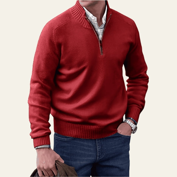 The Hudson Half-Zip Knit Sweater
