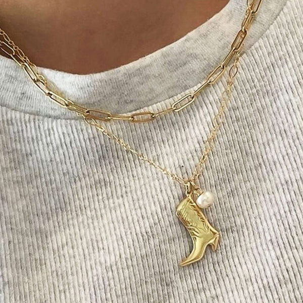 The Austin Boot Charm Necklace
