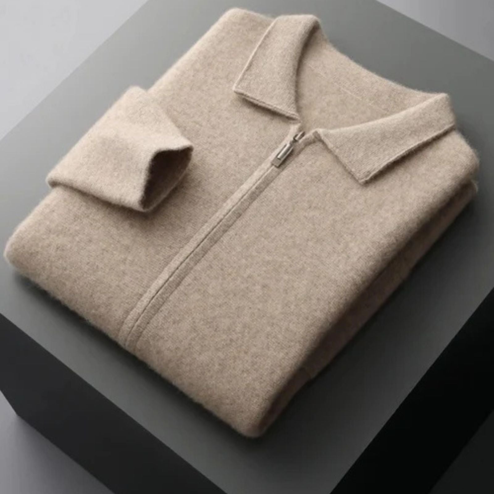 The Vienna Cashmere Zip Cardigan