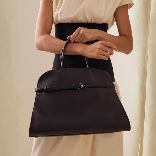 The Verona Belted Top-Handle Tote Bag