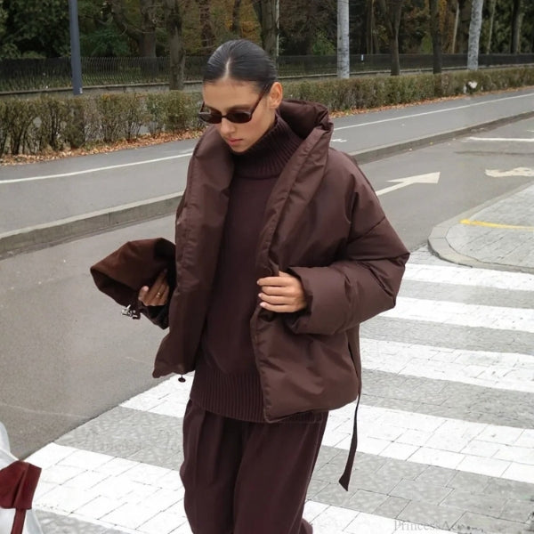 The Aspen Tie-Belt Puffer Coat