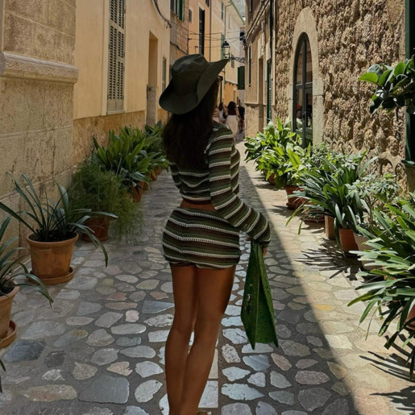 The Amalfi Ribbed Knit Two-Piece Set