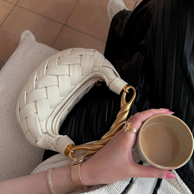 The Alexandra Woven Mini Hobo Bag