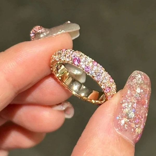 The Valentina Gradient Crystal Band Ring