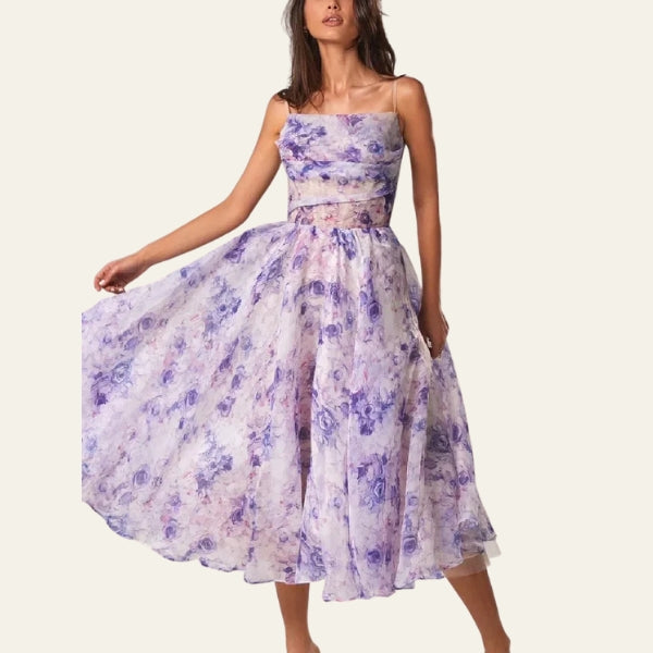 The Amalfi Fitted-Bodice Midi Dress