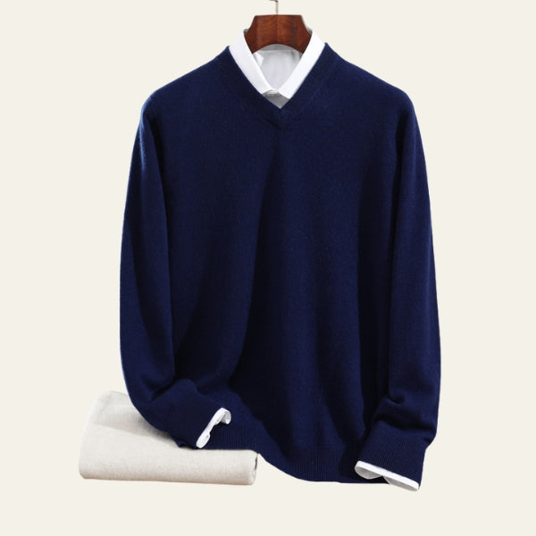 The Montreux Merino Wool  V-Neck Knit