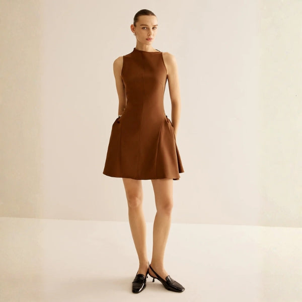 The Valencia Ring-Gathered Mini Dress