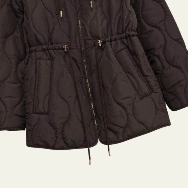 The Camden Drawstring Quilted Hooded Jacket