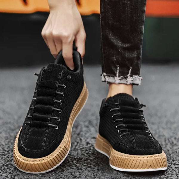 The Urban Textured-Lace Court Sneakers