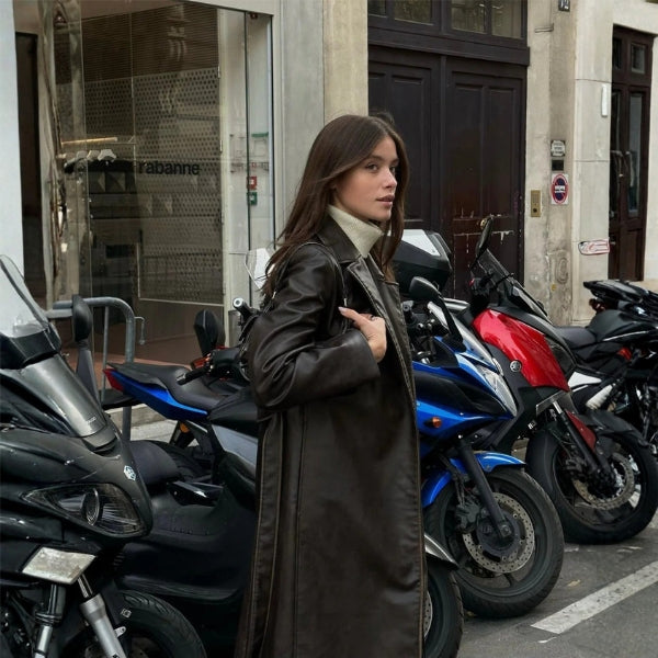 The Milan Leather Trench Coat