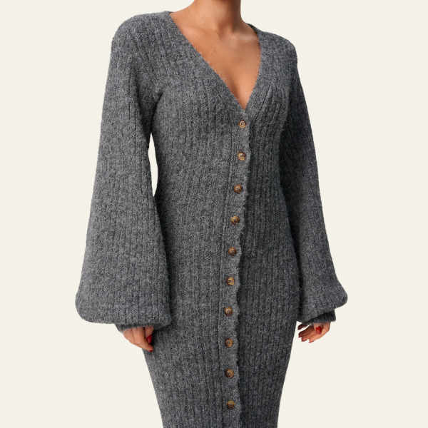 The Oslo Knit Cardigan Knit Maxi Dress