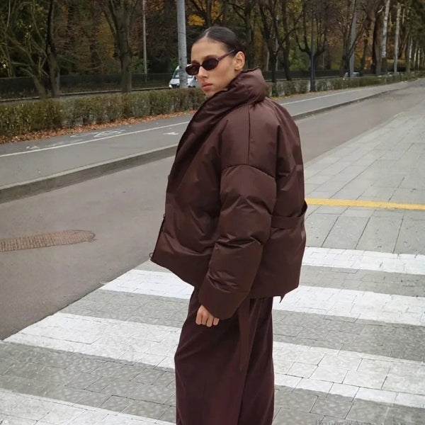 The Aspen Tie-Belt Puffer Coat