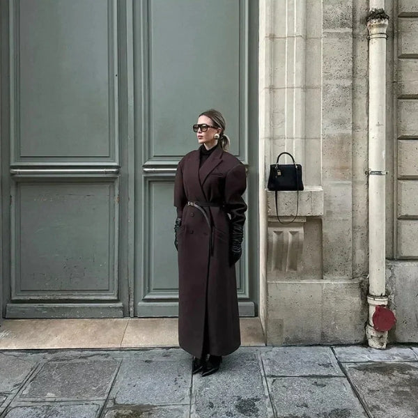 The Milano Double-Breasted Long Coat