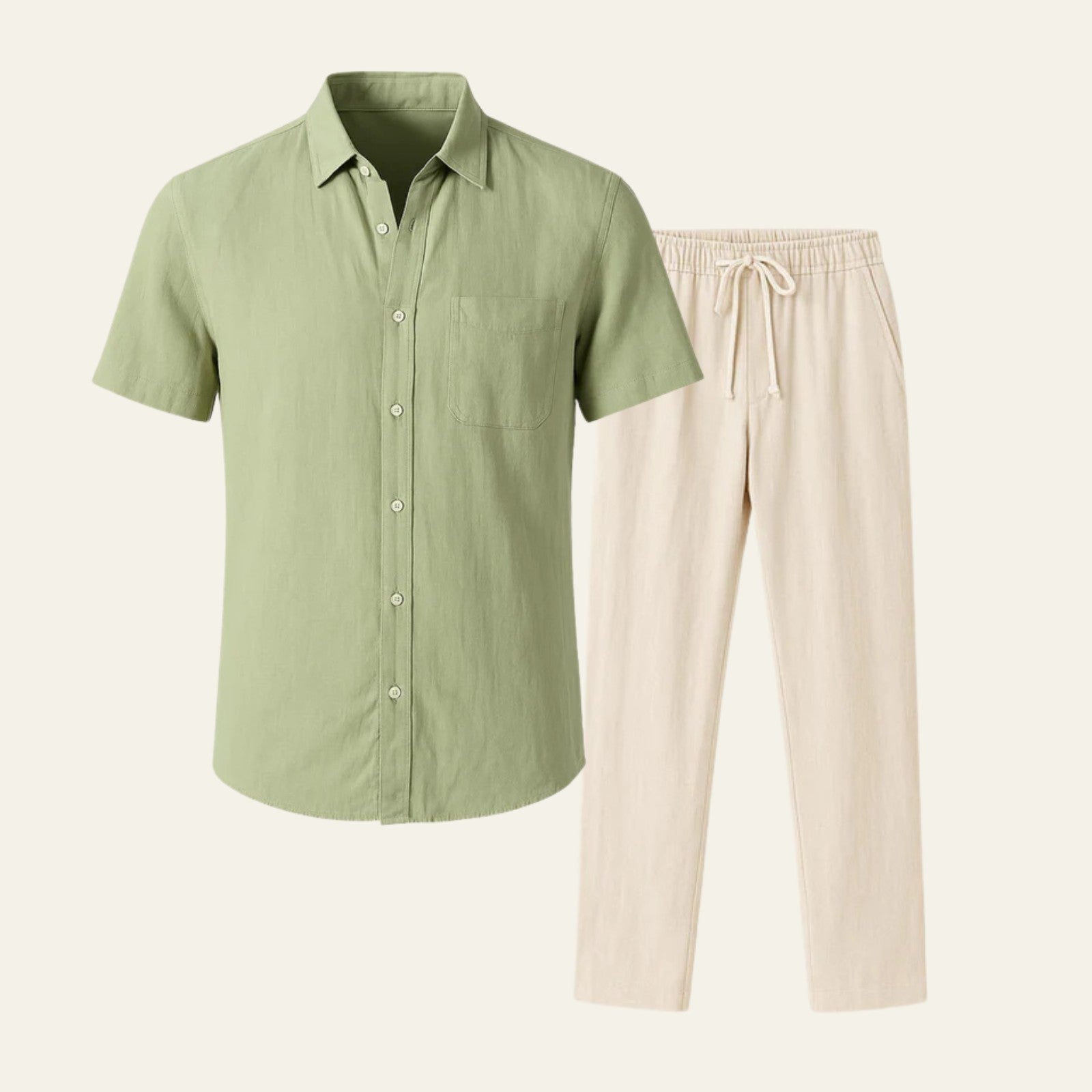 The Provençal Linen Set Beige