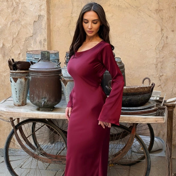 The Verona Flared-Sleeve Maxi Dress