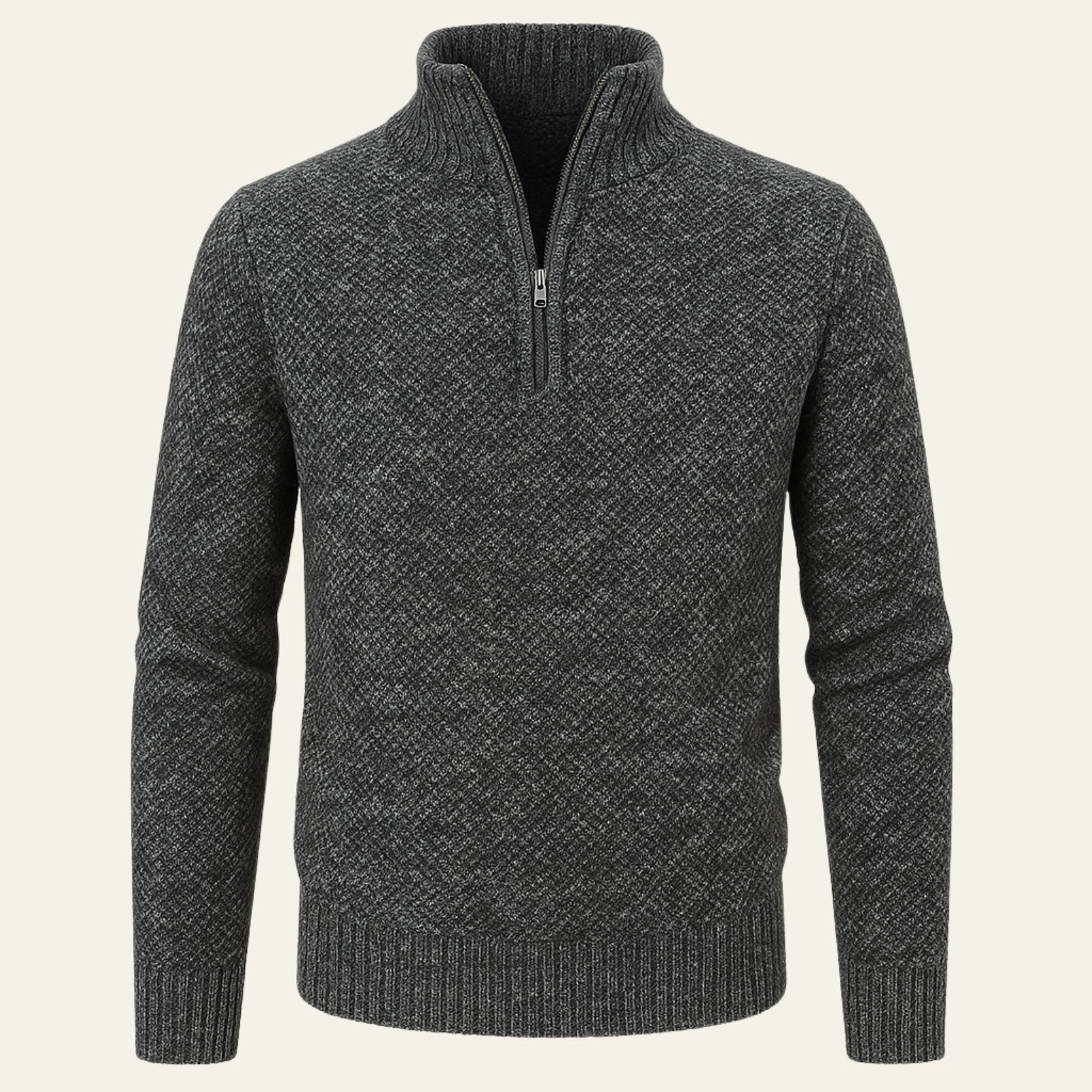 The Marseille Textured Zip Knit Sweater