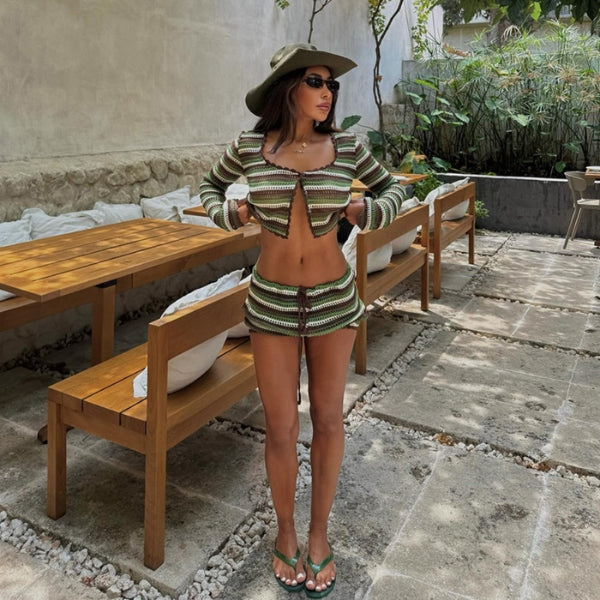 The Amalfi Ribbed Knit Two-Piece Set