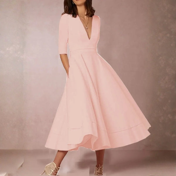 The Valencia Structured Midi Dress