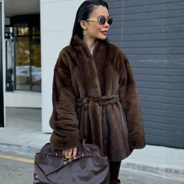 The Aspen Belted Plush Jacket