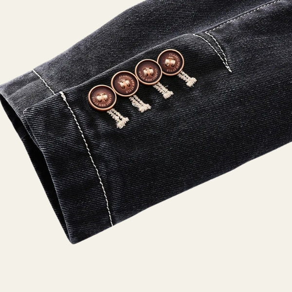 The Hudson Washed Denim Blazer