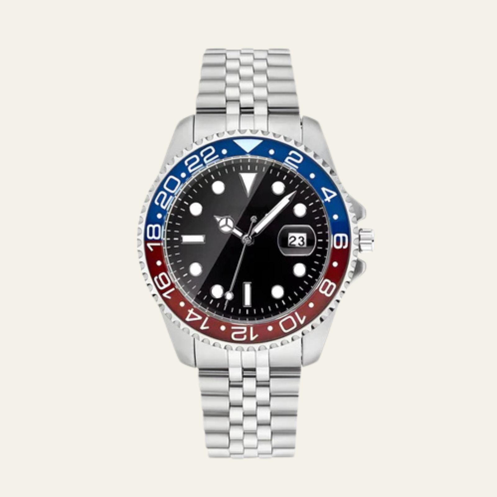The Monaco Stainless Steel GMT Watch