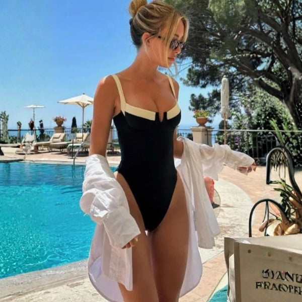 The Monaco Contrast-Trim One-Piece Swimsuit