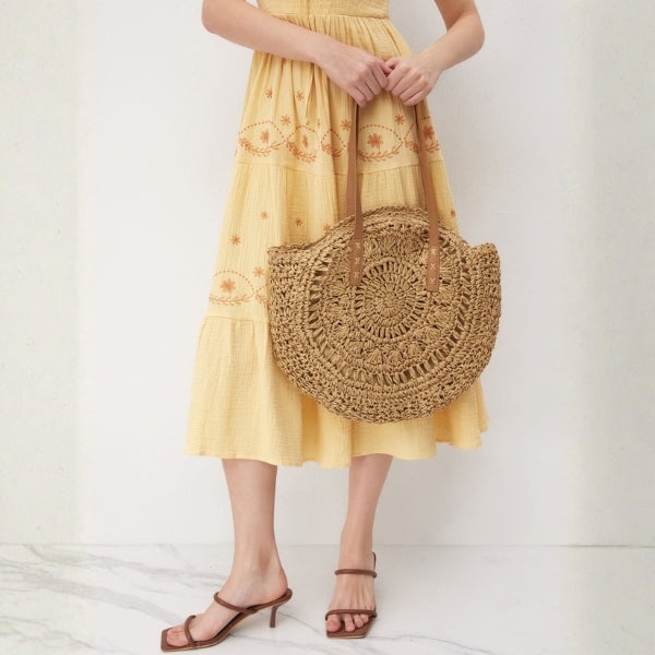 The Sorrento Woven Straw Tote