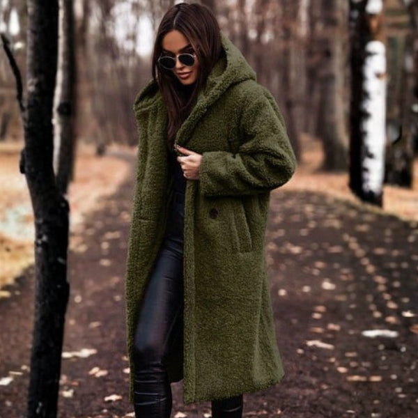 The Aspen Hooded Plush-Teddy Coat