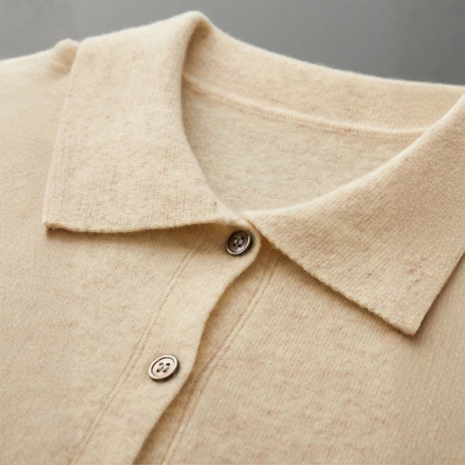The Amalfi Merino Wool Polo Cardigan