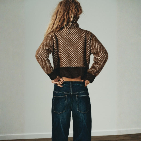 The Aspen Zip-Up Textured Knit Jacket